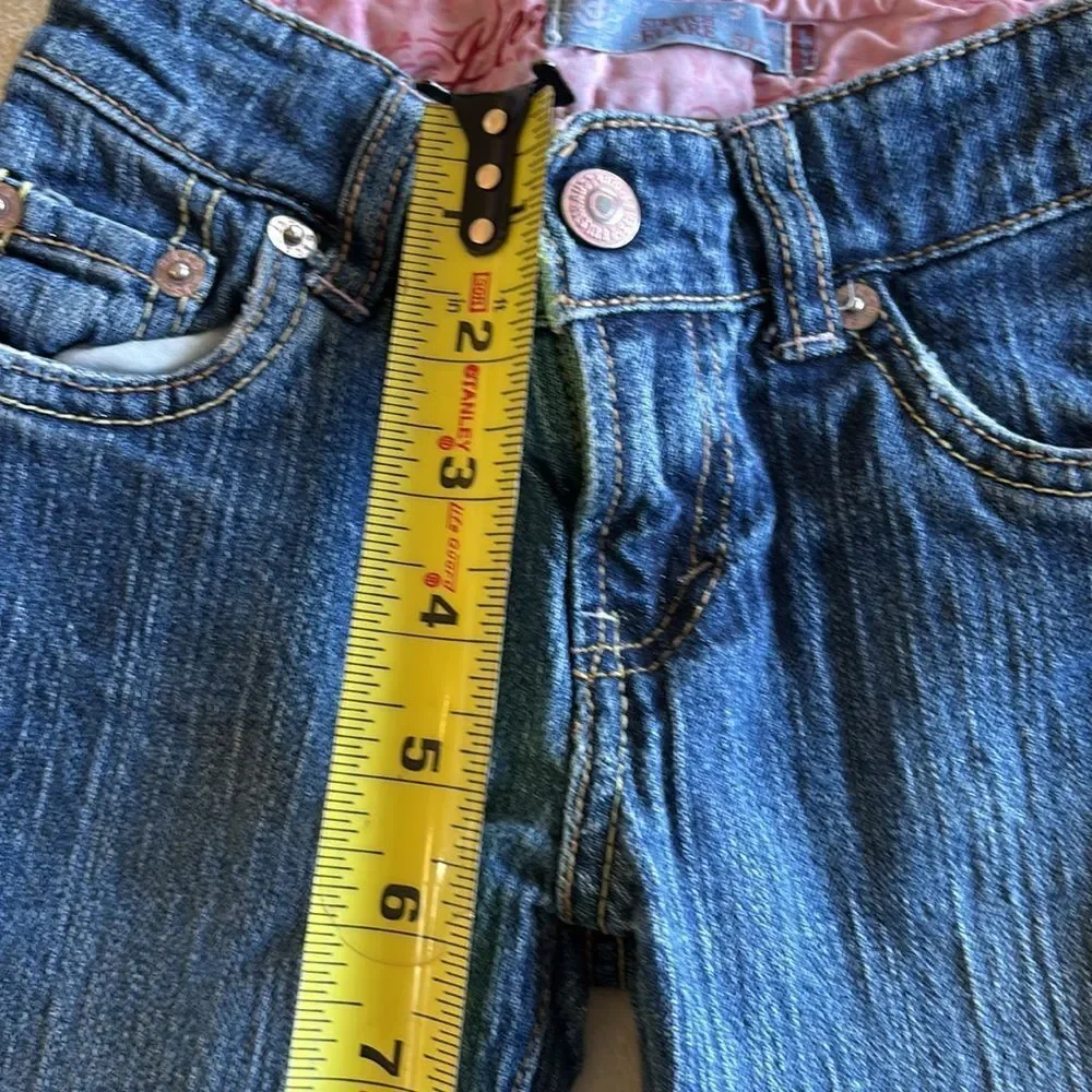 Levi’s girls jeans 517 size 5 stretch denim adjustable waistband‎ pink